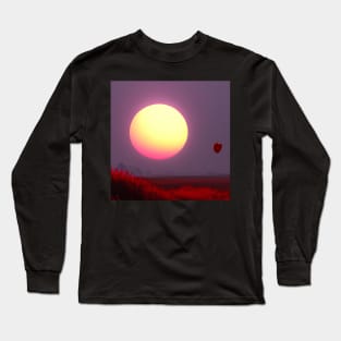 Valentine Wall Art - Dangerous date on the shore - Unique Valentine Fantasy Planet Landsape - Photo print, canvas, artboard print, Canvas Print and T shirt Long Sleeve T-Shirt